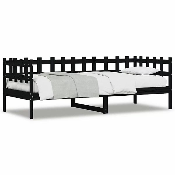 vidaXL Tagesbett Schwarz 90x200 cm Massivholz Kiefer1926844 günstig online kaufen