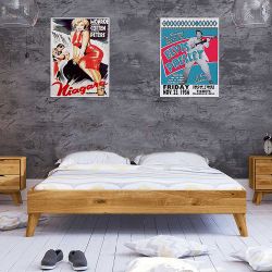 Holzbett aus Wildeiche Massivholz Kopfteil günstig online kaufen