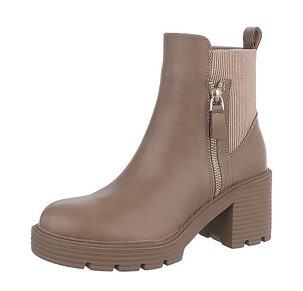 Ital-Design Damen Freizeit Plateaustiefelette (87283975) Blockabsatz High-H günstig online kaufen