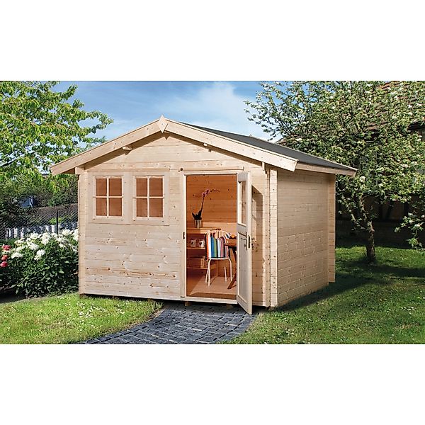 Weka Holz-Gartenhaus Satteldach Unbehandelt 410 cm günstig online kaufen