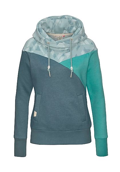 Ragwear Kapuzensweatshirt CHELLI mit Colorblock Muster günstig online kaufen
