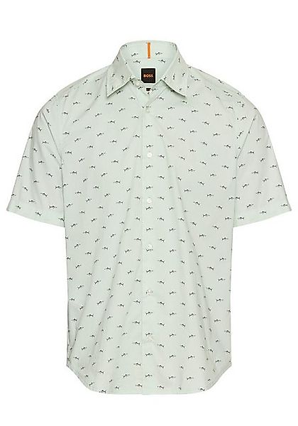 BOSS ORANGE Kurzarmhemd Rash_2_M mit durchgehenden Logoprint günstig online kaufen