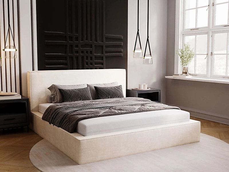 GrainGold Polsterbett mit Bettkästen MONACO, Modern Bett mit Kopfteil - 180 günstig online kaufen