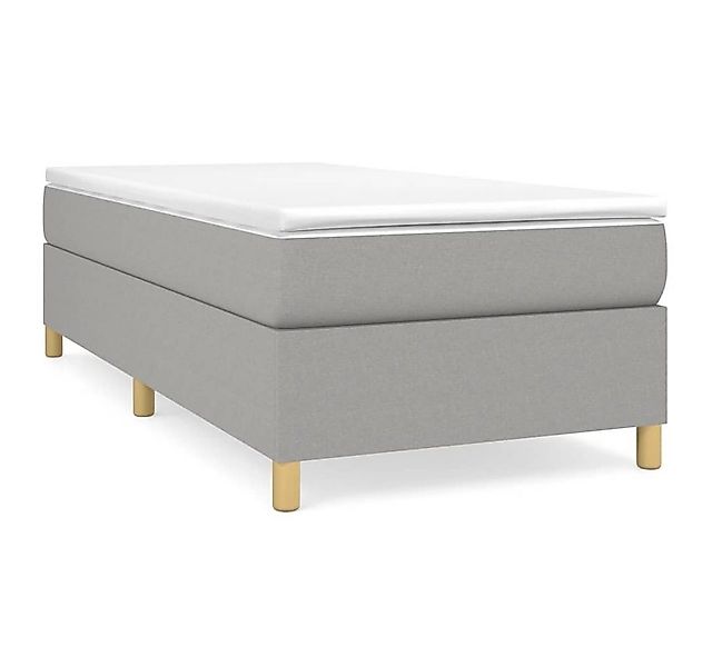 furnicato Bett Boxspringbettgestell Hellgrau 100x200 cm Stoff (1-tlg) günstig online kaufen