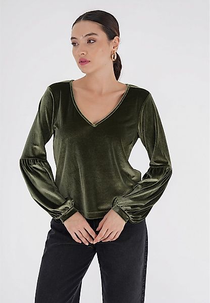 freshlions Langarmshirt Viveka (1-tlg) aus samtig, günstig online kaufen