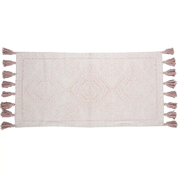 OBI Baumwoll Teppich gemustert Beige-Altrosa 60 x 120 cm günstig online kaufen