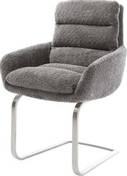 DELIFE Polsterstuhl Abelia-Flex, mit Armlehnen Freischwinger günstig online kaufen