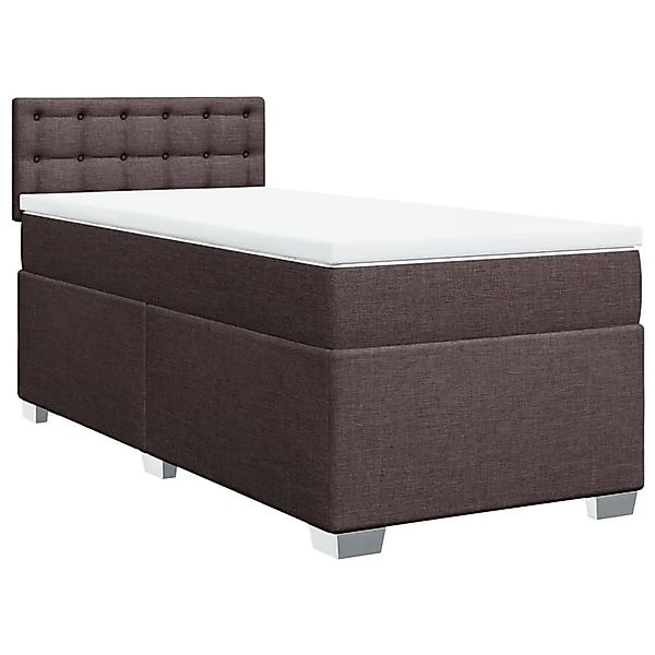 vidaXL Boxspringbett mit Matratze Dunkelbraun 90x190 cm Stoff 3285760 günstig online kaufen