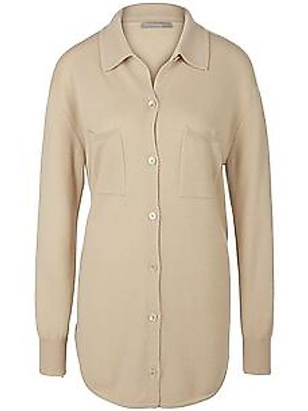 Strickhemd Polo-Kragen include beige günstig online kaufen