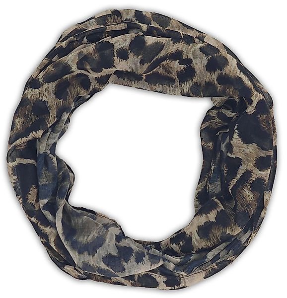 styleBREAKER Loop Loop Schal mit Leoparden günstig online kaufen