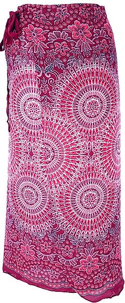 Guru-Shop Minirock Langer Wickelrock, Strandrock, Sommerrock - rot günstig online kaufen