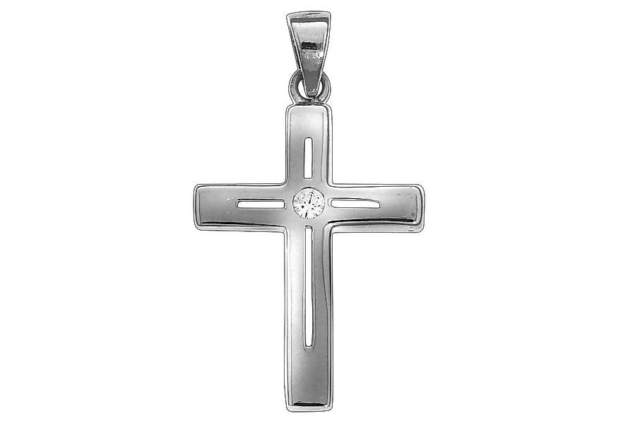 Vivance Kettenanhänger 925 Silber rhodiniert Kreuz günstig online kaufen