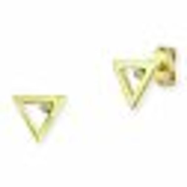 Ohrstecker 925 Sterling Silber gelb vergoldet Zirkonia Dreieck günstig online kaufen