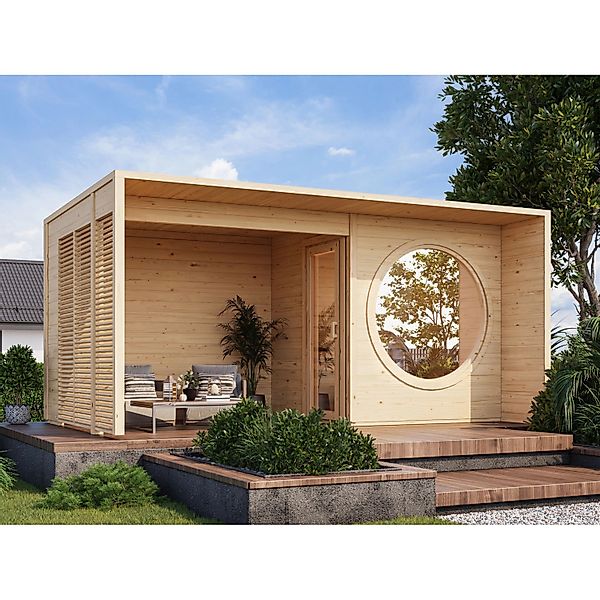 Fjordholz Saunahaus Modell Box Größe XXS + SD Natur günstig online kaufen
