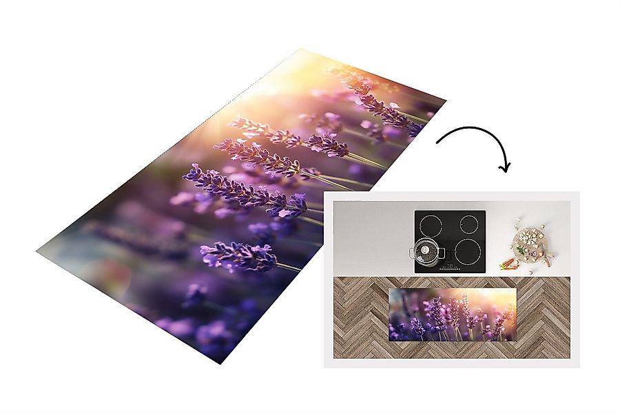 MuchoWow Küchenläufer Lavendelblüten - Lila - günstig online kaufen