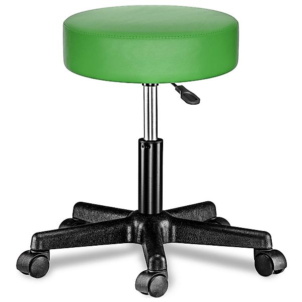 Rollhocker mit Rollen Kunstleder Grün 360° drehbar günstig online kaufen