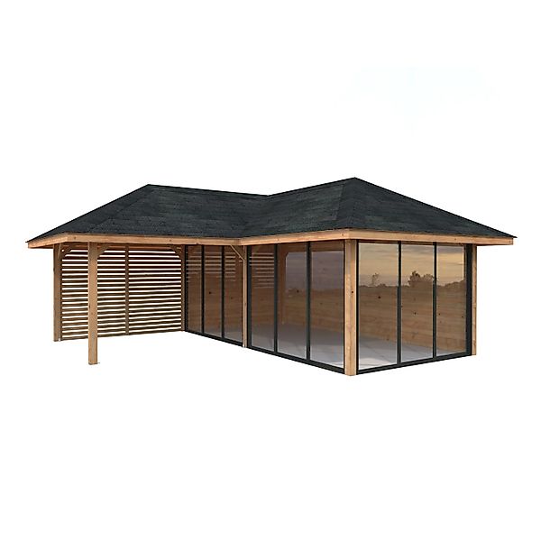 Palmako Pavillon Bianca Set214 Slide Braun Tauchgrundiert 588 cm x 588 cm F günstig online kaufen