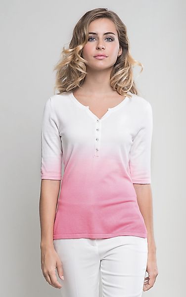 Passioni Kurzarmpullover mit Farbverlauf mit Swarovski günstig online kaufen