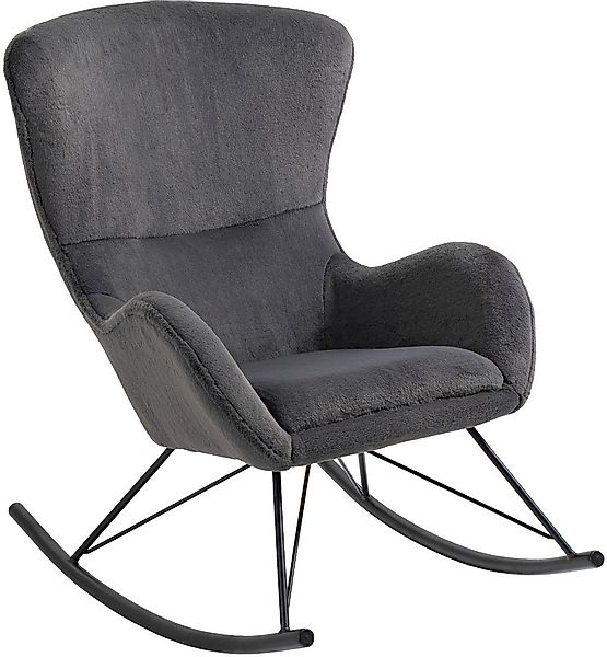 SalesFever Schaukelstuhl "Komfortabel entspannen" () in Lammfelloptik günstig online kaufen