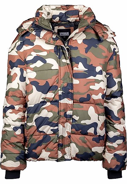 URBAN CLASSICS Winterjacke "Urban Classics Damen Ladies Boyfriend Camo Puff günstig online kaufen