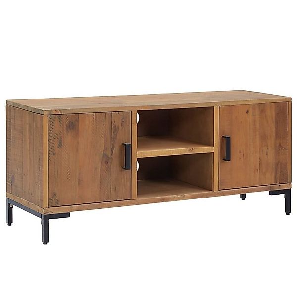 vidaXL TV-Schrank TV-Board Braun 110x35x48 cm Massivholz Kiefer günstig online kaufen