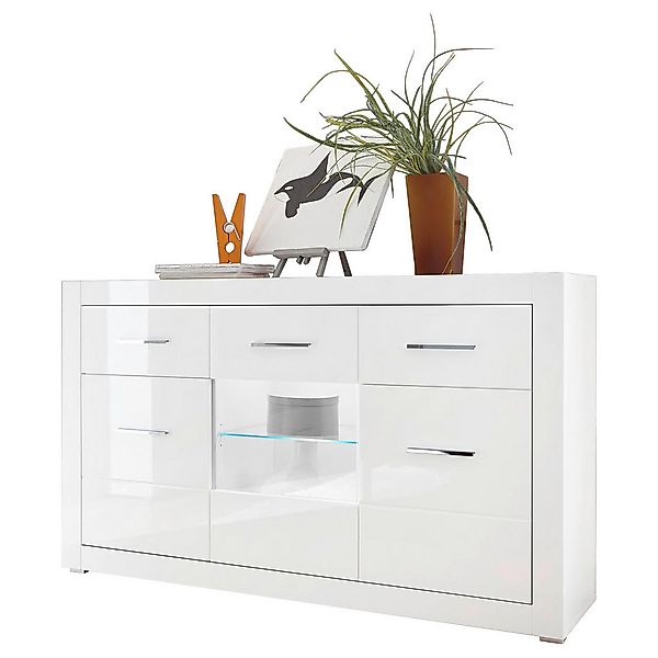Sideboard Bianco weiß weiß Hochglanz B/H/T: ca. 164x97x42 cm günstig online kaufen