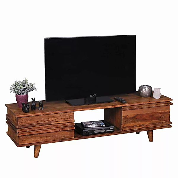 TV Tisch aus Sheesham Massivholz 145 cm günstig online kaufen