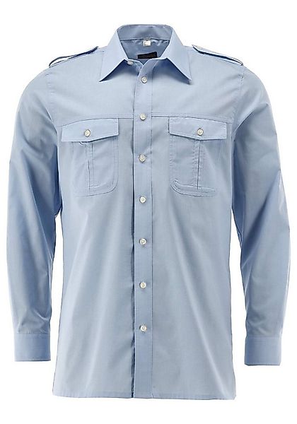 Condor Langarmhemd Koweo Pilotenhemd mit abnehmbaren Schulterklappen und St günstig online kaufen
