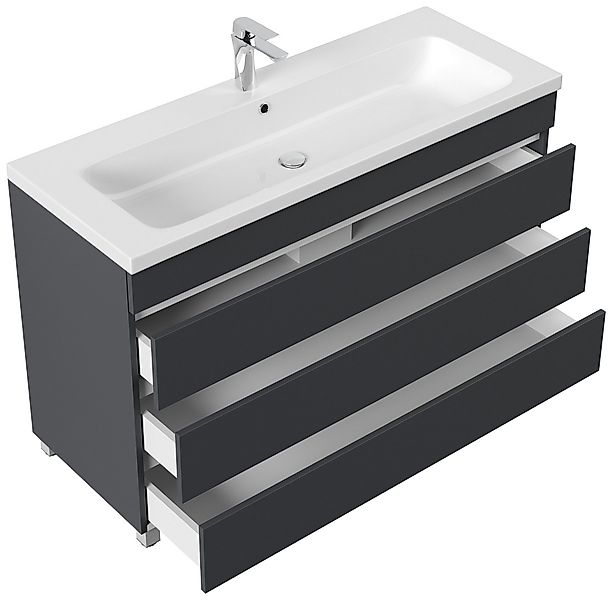 Posseik Badmöbel-Set Stand-Badmöbel Waschplatz "Fellini 120" günstig online kaufen