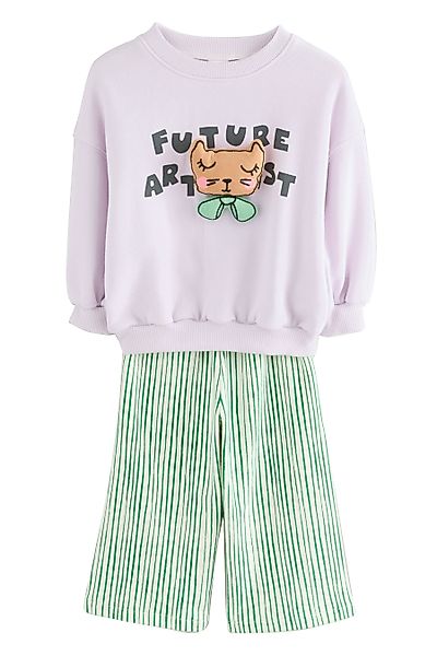 Next Sweatanzug Sweatshirt und weite Jogginghose günstig online kaufen