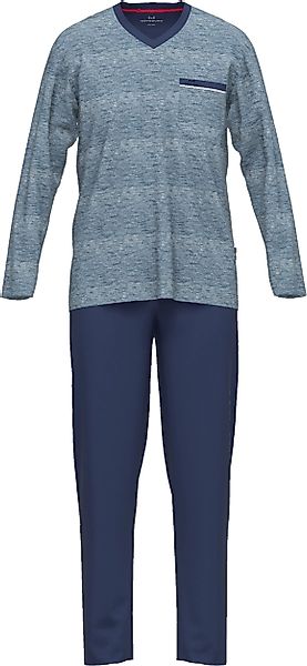 GÖTZBURG Schlafanzug "Upper West", (2 tlg.), Langarm, V-Ausschnitt, lange H günstig online kaufen