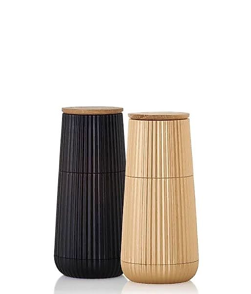 Scape Pfeffer- & Salzmühlen Set Schwarz-Gold – Keramikmahlwerk, stufenlos e günstig online kaufen