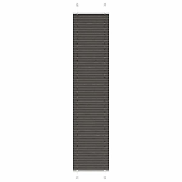 vidaXL Plissee Schwarz 50x200 cm Stoffbreite 49,4 cm Polyester 4015150 günstig online kaufen
