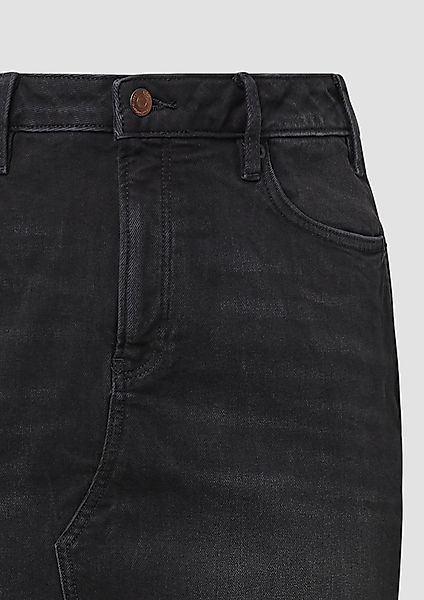 QS Jeansrock Midirock in Blackdenim günstig online kaufen