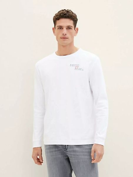 TOM TAILOR T-Shirt Basic Langarmshirt mit Print günstig online kaufen