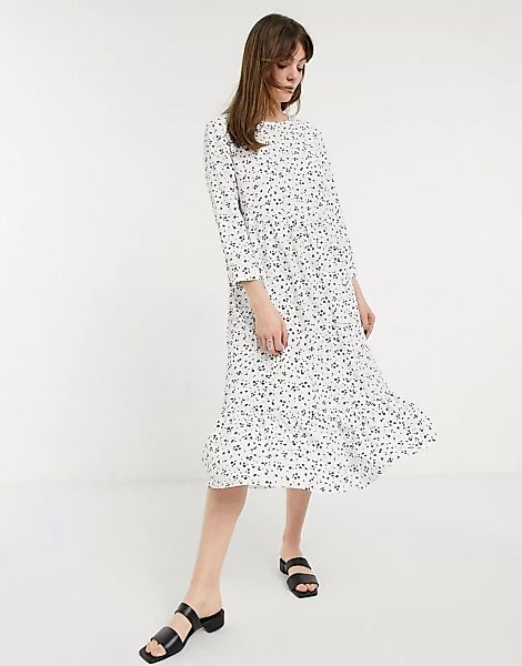 Glamorous – Gepunktetes Midi-Hängerkleid-Weiß günstig online kaufen