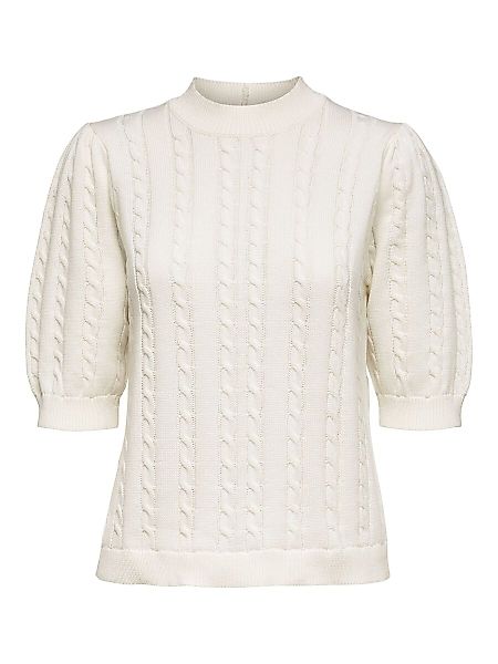 SELECTED Zopfstrick Pullover Damen White günstig online kaufen