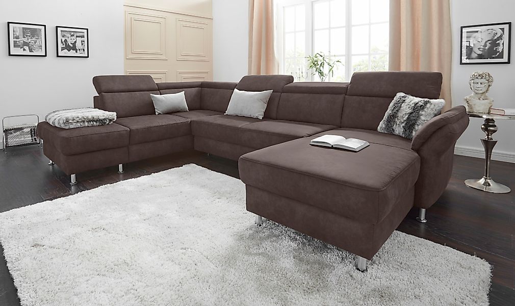 sit&more Wohnlandschaft »Avignon U-Form« wahlweise mit Bettfunktion und Sta günstig online kaufen