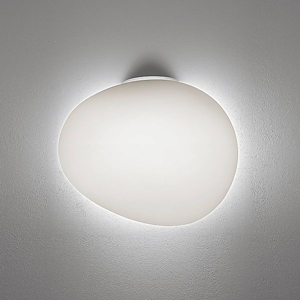 Foscarini Gregg grande semi 1 Wandlampe, weiß günstig online kaufen