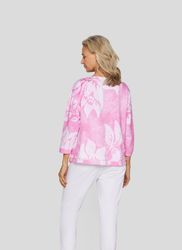 Rabe 3/4-Arm-Shirt mit floralen Muster und Letter-Print günstig online kaufen