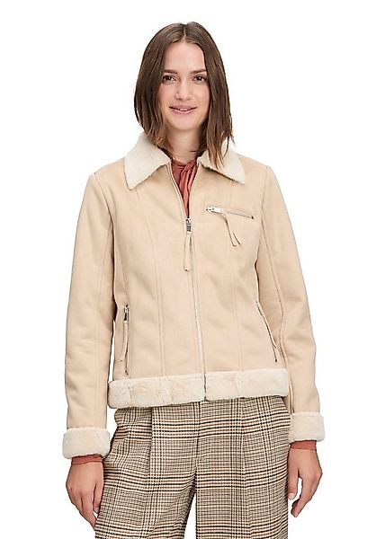 Cartoon Jackenblazer Damen Bikerjacke mit Kunstfellkragen günstig online kaufen