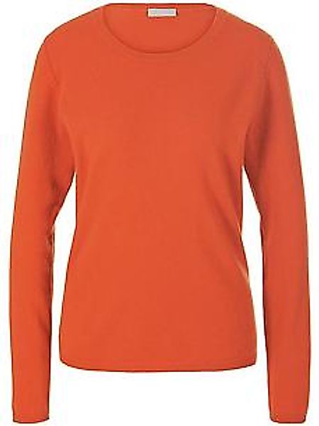 Rundhals-Pullover aus Schurwolle und Kaschmir include orange günstig online kaufen