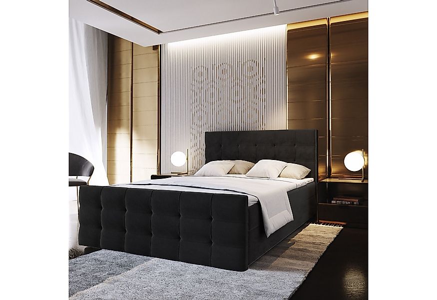 Masseno Boxbett AMON 180x200 cm mit Bonell Matratze und Topper günstig online kaufen