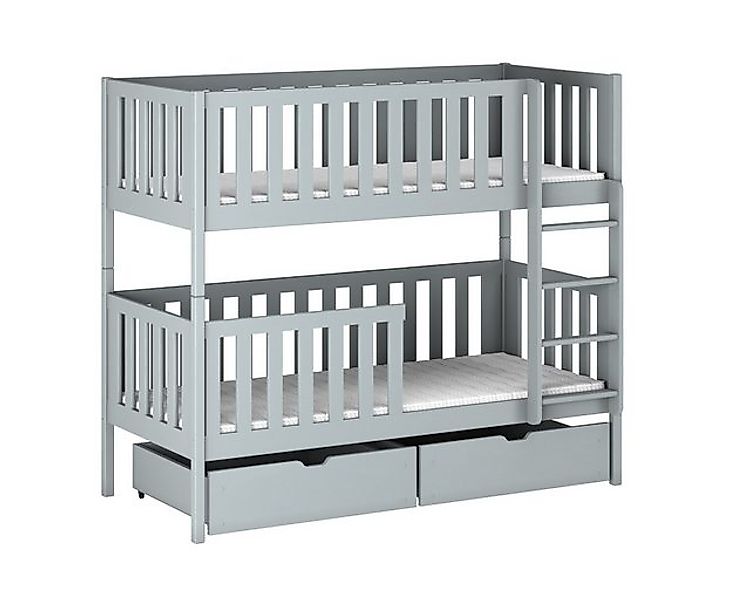 Deine Möbel 24 Etagenbett Hochbett Hochbett MANUEL für 2 Kinder 90x200 GRAU günstig online kaufen