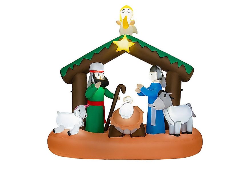 COSTWAY Weihnachtsfigur, aufblasbare Weihnachtsdekoration mit LEDs, 180 cm günstig online kaufen