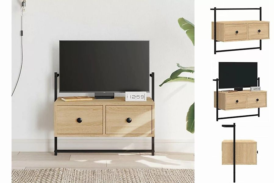 vidaXL TV-Schrank TV-Wandschrank Sonoma-Eiche 60,5x30x51 cm Holzwerkstoff T günstig online kaufen