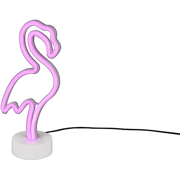 Reality LED Tischleuchte Flamingo 29,2 cm x 13,5 cm x 8,5 cm Weiß günstig online kaufen