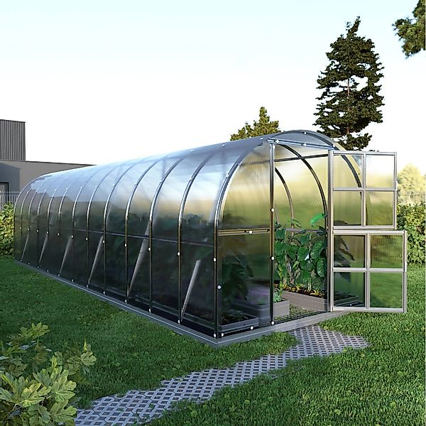 Klasika Greenhouses Arch*KLASIKA Gewächshaus 24m², 3m x 8m mit 4 mm Polycar günstig online kaufen