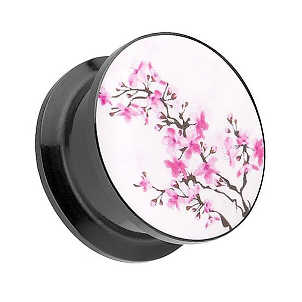 Taffstyle Plug Piercing Schraubverschluß Kirschblüten Blumen, günstig online kaufen