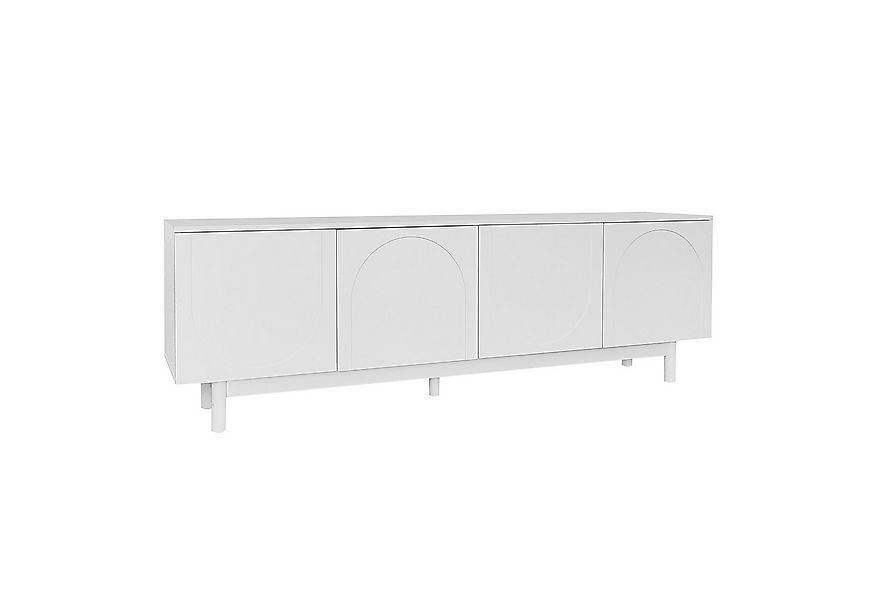 KLAM HOME Lowboard TV-Schrank in Weiß 175*38*56cm für Wohnzimmer Schlafzimm günstig online kaufen